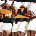 女がミニスカでスカートの中ノーパンになってる画像から目が離せない[46枚]